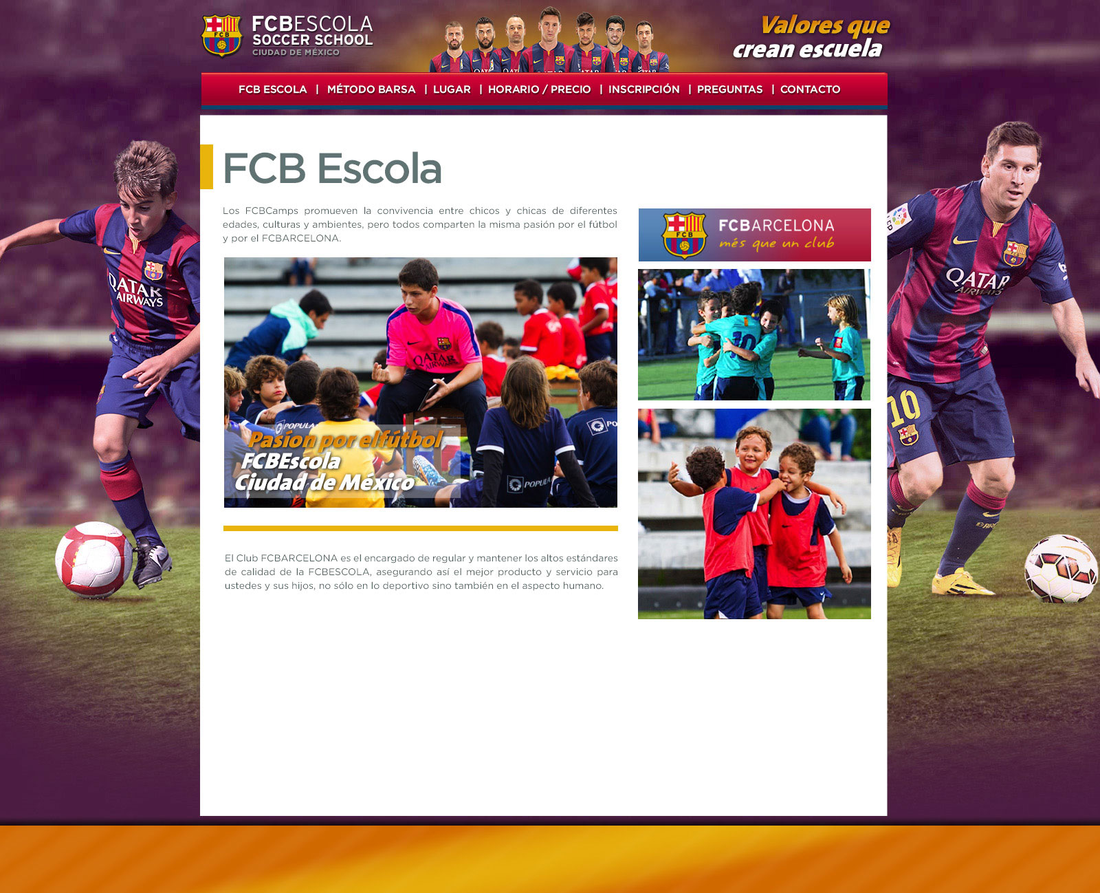 Sección 'FCB Escola' de FCB Escola